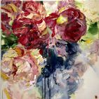 Bobbie Burgers Impasto Flower painting